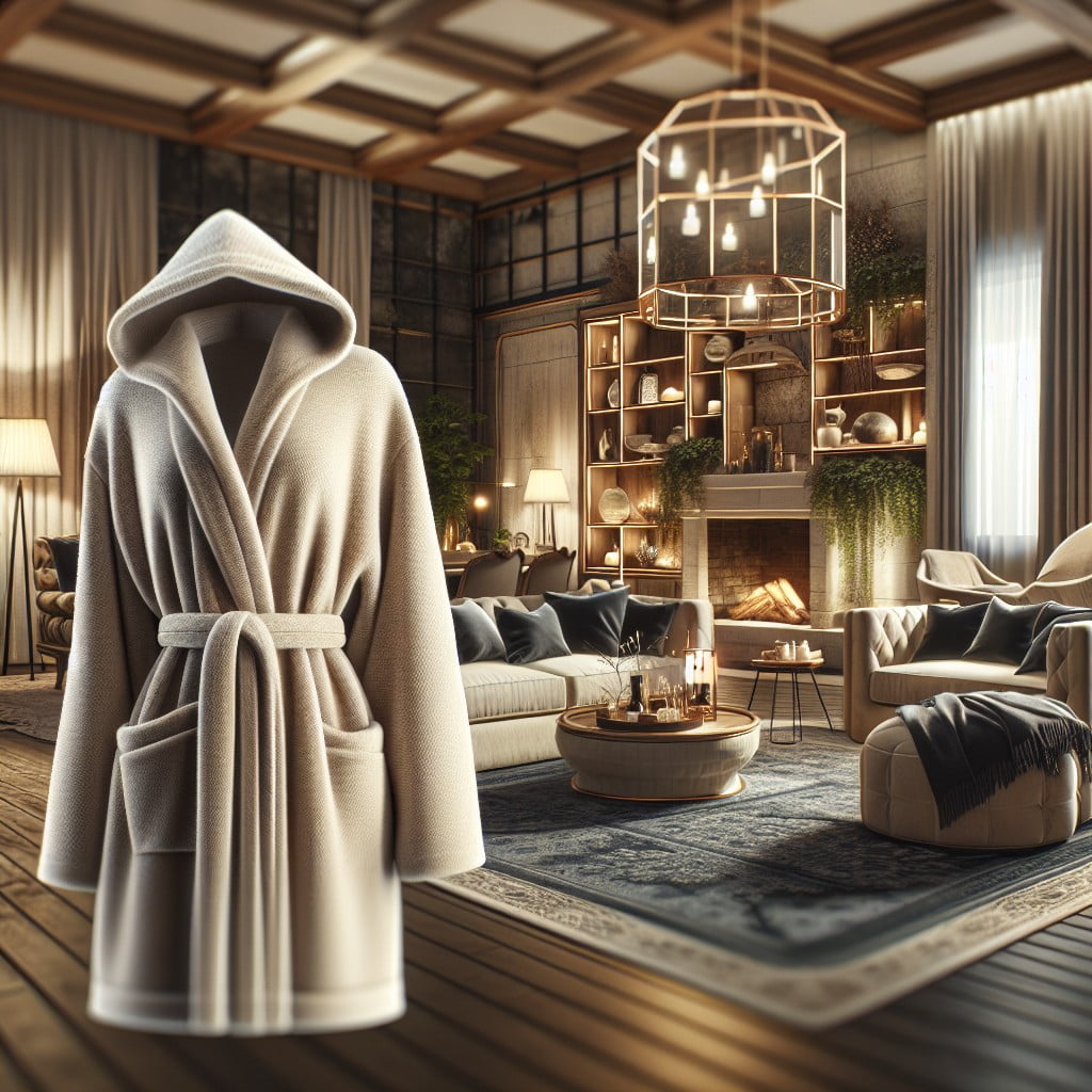 hooded cashmere sweater robe for luxurious lounging