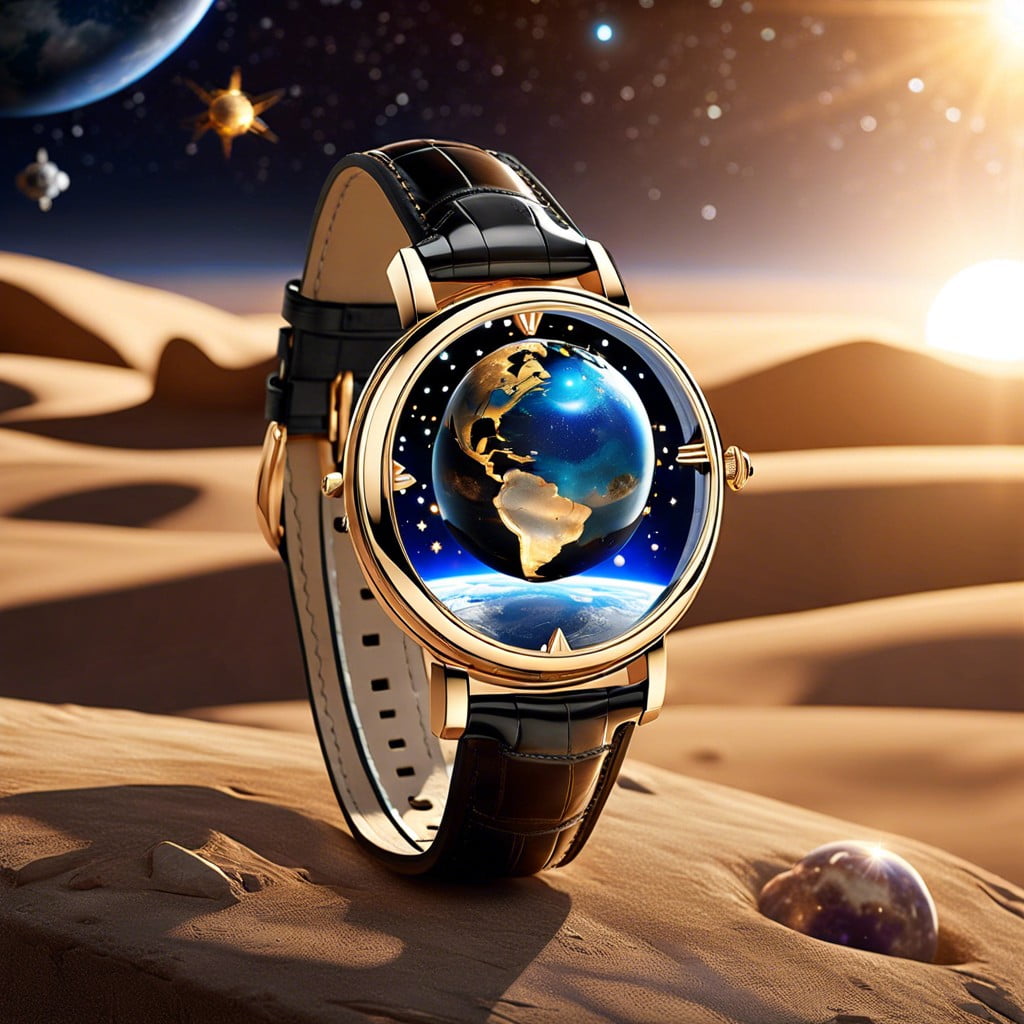 celestial sphere watch features an embedded miniature planetarium