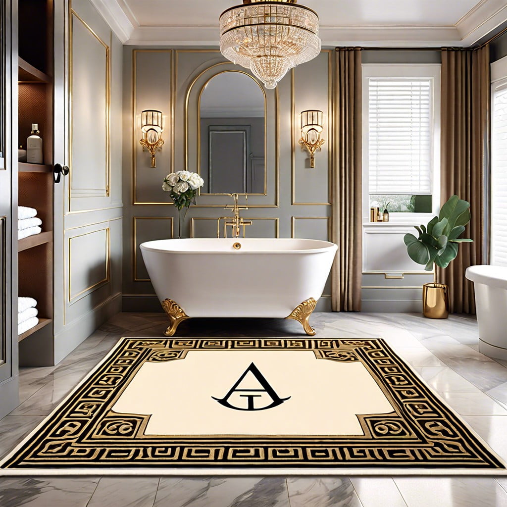 monogrammed egyptian cotton rug