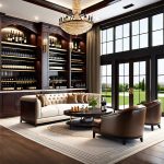 private bar with custom wine storage